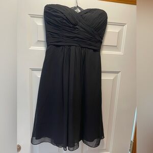 Bill Levkoff Black Strapless Sz 8 Formal Cocktail Party Dress Sweetheart Neck